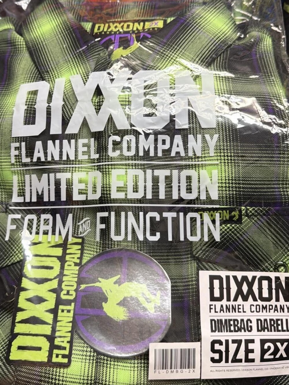Dixxon Dimebag Darell 2X Men's Flannel